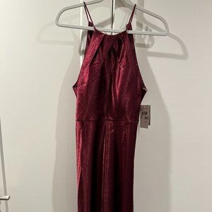 JENNY YOO Cameron Halter Neck Satin Gown NWT